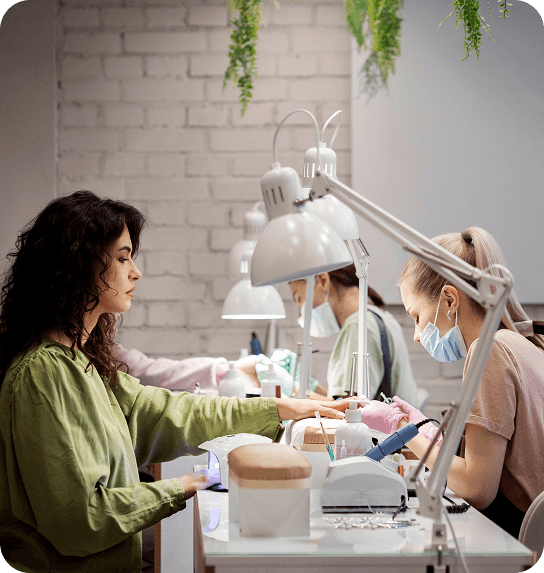 Nail salon interior